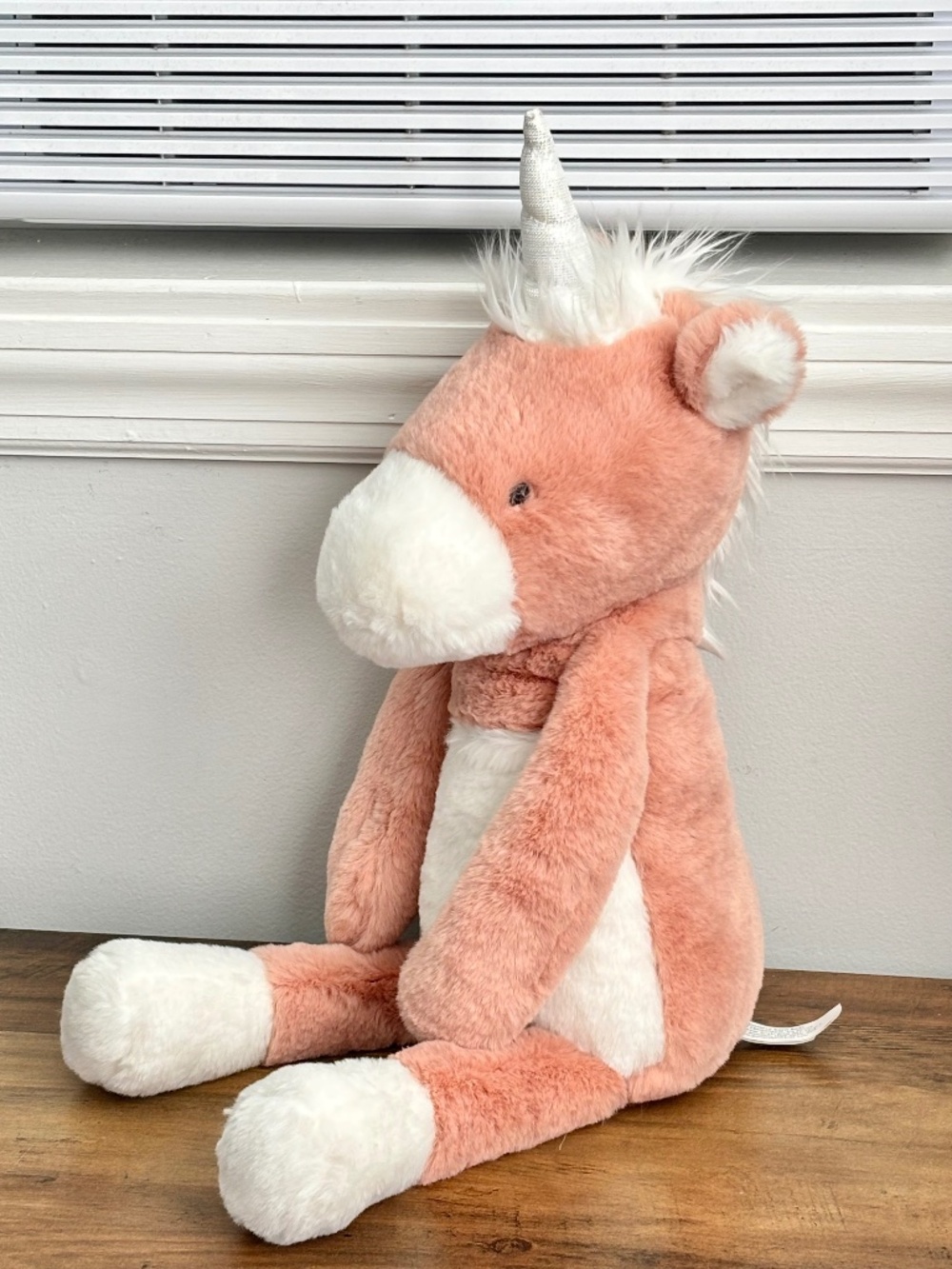NWOT Pottery Barn Kids West Elm Blush Cuddle Pink Unicorn Plush Stuffed Animal